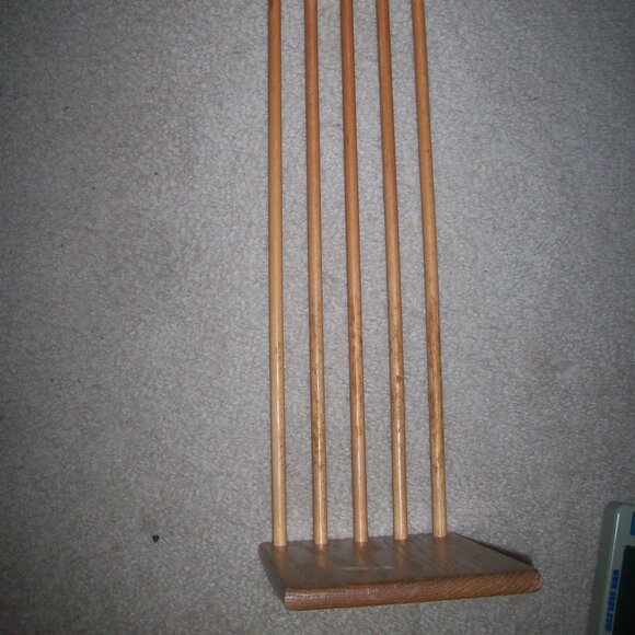 Vintage Wood Bookends Expanding Wooden Book Ends Holder CD/DVD Rack Shelf Dryer - Picture 12 of 12